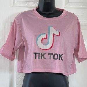 Tik Tok Pink Large Crop Top